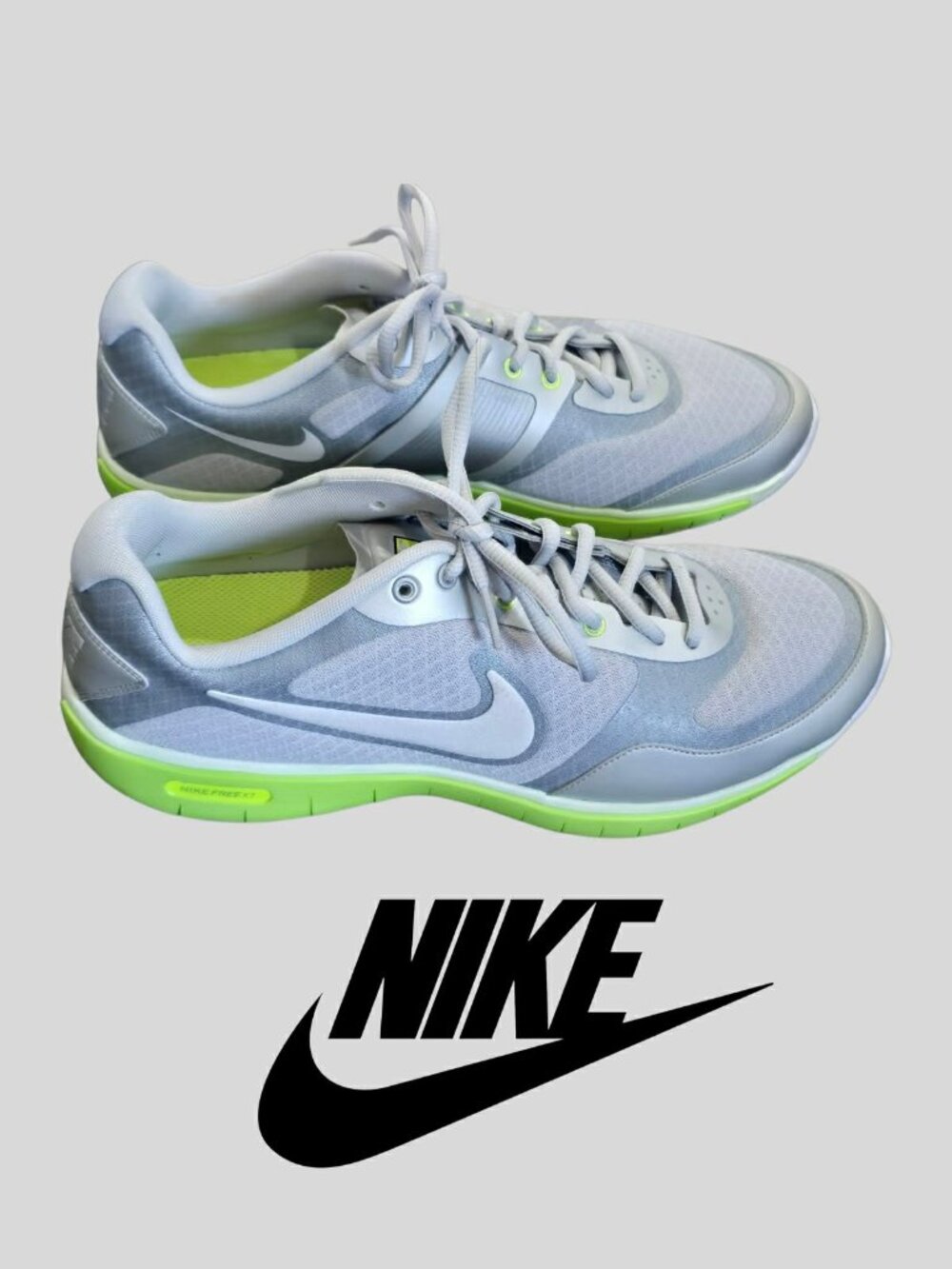 Nike Free XT Everyday Fit Gray neon Athletic Running Sneakers Shoes Womens 11